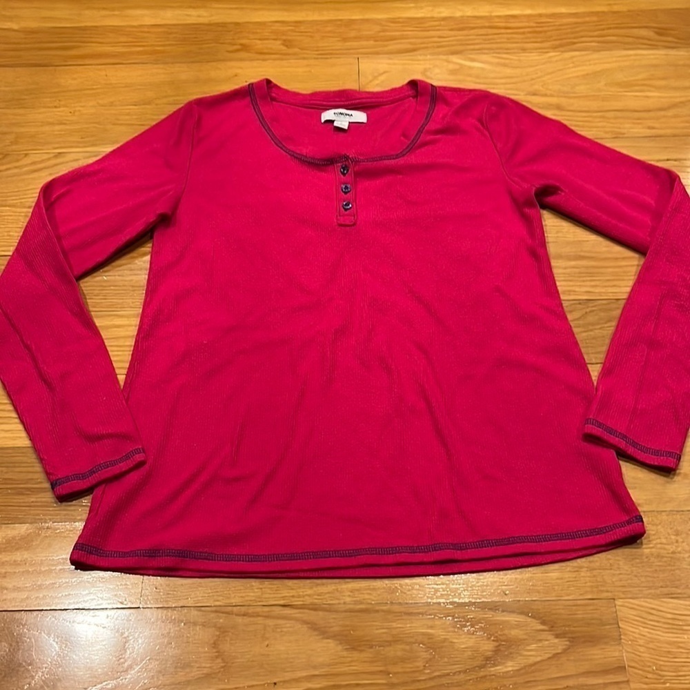 Sonoma thermal long sleeve pink  top size small.